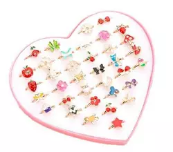 Набір каблучок M 50512 (200) 36 шт, металеві, регульовані, в боксі Набір каблучок M 50512 (200) 36 шт, металеві, регульовані, в боксі