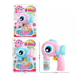 Пістолет з мильними бульбашками 502 (72/2) 2 кольори, механічний, 2 пляшечки із мильною рідиною, на листі Пістолет з мильними бульбашками 502 (72/2) 2 кольори, механічний, 2 пляшечки із мильною рідиною, на листі