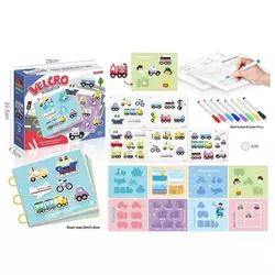 Логічна книжка 333-6 (72/2) багаторазова розмальовка, 8 маркерів, гра з липучками, в коробці Логічна книжка 333-6 (72/2) багаторазова розмальовка, 8 маркерів, гра з липучками, в коробці