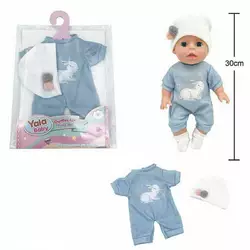 Одяг для пупса YLC 335 H (120) комбінезон, шапочка, шкарпетки, для ляльок зростом 30-35 см, у пакеті Одяг для пупса YLC 335 H (120) комбінезон, шапочка, шкарпетки, для ляльок зростом 30-35 см, у пакеті