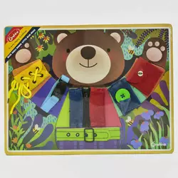 Бізіборд дерев`яний С 37155 (24) "Ведмедик", в плівці Бізіборд дерев`яний С 37155 (24) "Ведмедик", в плівці