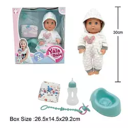 Пупс YL 2430 L-W (16) п`є з пляшечки, ходить на горщик, заплющує очі, аксесуари, висота 30 см, в коробці Пупс YL 2430 L-W (16) п`є з пляшечки, ходить на горщик, заплющує очі, аксесуари, висота 30 см, в коробці