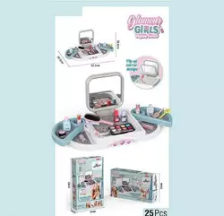 Трюмо 7 GT 04 (18) висота 28,5 см, 25 предметів, імітація косметики, дзеркало, бігуді, гребінець, в коробці Трюмо 7 GT 04 (18) висота 28,5 см, 25 предметів, імітація косметики, дзеркало, бігуді, гребінець, в коробці