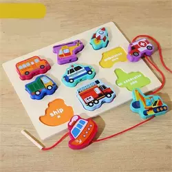 Вкладиші С 74550 (48) “Транспорт”, дерев`яні, 9 штук, гра шнурівка, назви англійською мовою, у плівці Вкладиші С 74550 (48) “Транспорт”, дерев`яні, 9 штук, гра шнурівка, назви англійською мовою, у плівці