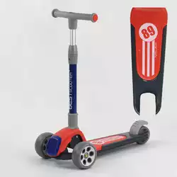 Самокат трехколесный RS-9119 (6) Best Scooter, КРАСНЫЙ, складной алюминиевый руль, 3 колеса PU со светом, d=120*50мм Самокат трехколесный RS-9119 (6) Best Scooter, КРАСНЫЙ, складной алюминиевый руль, 3 колеса PU со светом, d=120*50мм