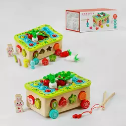 Ігровий центр С 58260 (16) 3в1, дерев’яний, каталка, сортер, магнітна риболовля, міні-город, в коробці Ігровий центр С 58260 (16) 3в1, дерев’яний, каталка, сортер, магнітна риболовля, міні-город, в коробці