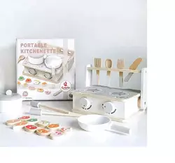 Плита дерев`яна С 65831 (16) гриль, каструля, пательня, кухонне приладдя, продукти, в коробці Плита дерев`яна С 65831 (16) гриль, каструля, пательня, кухонне приладдя, продукти, в коробці