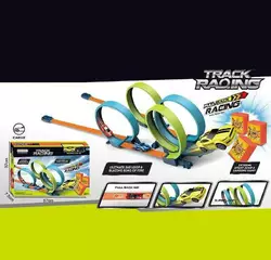 Трек JJ 170 (12) 2 машинки, інерція, 3 перешкоди, трюкові петлі, в коробці Трек JJ 170 (12) 2 машинки, інерція, 3 перешкоди, трюкові петлі, в коробці