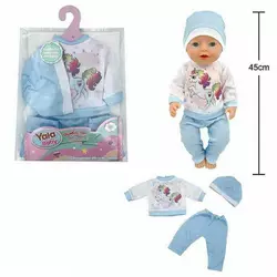 Одяг для пупса BLC 242 L (120) костюм, шапочка, для ляльок зростом 40-45 см, у пакеті Одяг для пупса BLC 242 L (120) костюм, шапочка, для ляльок зростом 40-45 см, у пакеті