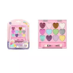 Набір косметики ZR 21 F (288/2)  12 кольорів, аплікатор, тіні, блискітки, на листі Набір косметики ZR 21 F (288/2)  12 кольорів, аплікатор, тіні, блискітки, на листі