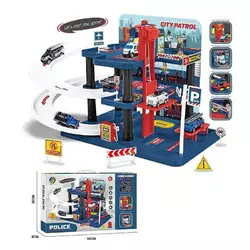 Трек 652 J39 (16/2) дворівневий, масштаб - 1:64, механічний ліфт, спіральні траси, 2 металопластикові машинки, аксесуари, наліпки, в коробці Трек 652 J39 (16/2) дворівневий, масштаб - 1:64, механічний ліфт, спіральні траси, 2 металопластикові машинки, аксесуари, наліпки, в коробці