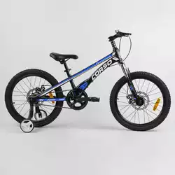 Детский магниевый велосипед 20`` CORSO «Speedline» MG-64713 (1) магниевая рама, дисковые тормоза, дополнительные колеса, собран на 75