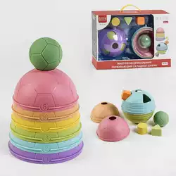 Логическая игра 2010-8 R (18/2) сортер, пирамидка, 6 полусфер, мячик, три фигурки, в коробке Логическая игра 2010-8 R (18/2) сортер, пирамидка, 6 полусфер, мячик, три фигурки, в коробке