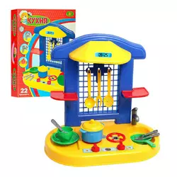 гр Кухня №2 2117 (8) "Technok Toys", пательня, 2 тарілки, 2 чашки, столове приладдя, плита, мийка, полиці, в коробці гр Кухня №2 2117 (8) "Technok Toys", пательня, 2 тарілки, 2 чашки, столове приладдя, плита, мийка, полиці, в коробці