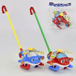 Каталка 0362 (48/2) "Вертоліт" на паличці, з брязкальцем, в пакеті Каталка 0362 (48/2) "Вертоліт" на паличці, з брязкальцем, в пакеті