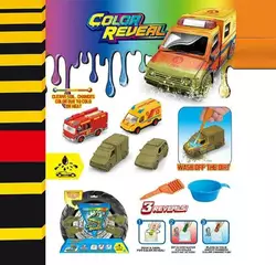 Набір машин SK-X 12 (72) 4 машинки, металопластик, змінюють колір, черпак, піпетка, на листі Набір машин SK-X 12 (72) 4 машинки, металопластик, змінюють колір, черпак, піпетка, на листі