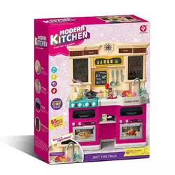 Кухня 922-163 (4) висота 83 см, 85 елементів, звуки, мелодії, підсвічування, автоматична подача води, парогенератор, дошка для крейди, в коробці Кухня 922-163 (4) висота 83 см, 85 елементів, звуки, мелодії, підсвічування, автоматична подача води, парогенератор, дошка для крейди, в коробці