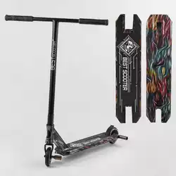 Самокат трюковый Best Scooter BS-99717 (4) HIC-система, ПЕГИ, алюминиевый диск и дека с ПРИНТОМ, колёса PU, d=110мм, ширина руля - 60 см, в коробке Самокат трюковый Best Scooter BS-99717 (4) HIC-система, ПЕГИ, алюминиевый диск и дека с ПРИНТОМ, колёса PU, d=110мм, ширина руля - 60 см, в коробке