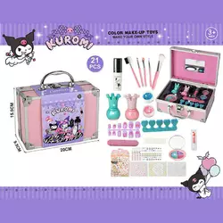 Набір косметики 768-77 C (60/2)  тіні, блискітки, помада, аксесуари для манікюру, пензлики для макіяжу, у валізі Набір косметики 768-77 C (60/2)  тіні, блискітки, помада, аксесуари для манікюру, пензлики для макіяжу, у валізі