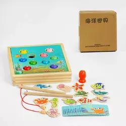 Магнітна риболовля C 57597 (40) дерев`яна, 2 види риб, ігрові картки, у коробці Магнітна риболовля C 57597 (40) дерев`яна, 2 види риб, ігрові картки, у коробці