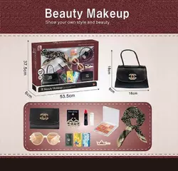 Набір аксесуарів S 2 (24) сумочка, хустинка, окуляри, палетка тіней, гаманець, обруч для волосся, помада, сережки, заколка, в коробці Набір аксесуарів S 2 (24) сумочка, хустинка, окуляри, палетка тіней, гаманець, обруч для волосся, помада, сережки, заколка, в коробці