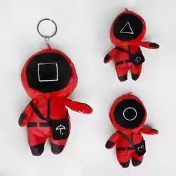 М`яка іграшка-брелок С 50227 (1200)  "Игра в кальмара", "Надзиратель", ВИДАЄТЬСЯ МІКС ВИДІВ, 3 вида, 14 см, подвеска-кольцо М`яка іграшка-брелок С 50227 (1200)  "Игра в кальмара", "Надзиратель", ВИДАЄТЬСЯ МІКС ВИДІВ, 3 вида, 14 см, подвеска-кольцо