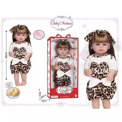 Лялька A 919 E (12/2) гумова, висота - 52 см, прошите волосся, рухомі кінцівки, щітка для волосся, взуття, в коробці Лялька A 919 E (12/2) гумова, висота - 52 см, прошите волосся, рухомі кінцівки, щітка для волосся, взуття, в коробці