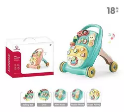 Музична каталка YL 1055-1 (8) БЛАКИТНА, підсвічування, звуки, мелодії, сортер, шестерні, музичне брязкальце, в коробці Музична каталка YL 1055-1 (8) БЛАКИТНА, підсвічування, звуки, мелодії, сортер, шестерні, музичне брязкальце, в коробці