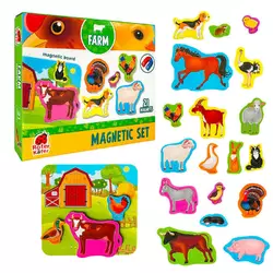 гр Магнітний набір "Ферма" з дошкою RK2090-01 (12) "Vladi Toys", 21 магніт, в коробці гр Магнітний набір "Ферма" з дошкою RK2090-01 (12) "Vladi Toys", 21 магніт, в коробці