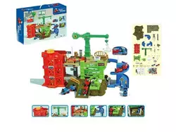 Трек ZX 662 A (16) “Вантажна станція”, механічний підйомник, кран, 4 машинки, в коробці Трек ZX 662 A (16) “Вантажна станція”, механічний підйомник, кран, 4 машинки, в коробці