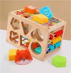 Ігровий центр C 61498 (36) дерев’яний, сортер, рахівниця, в коробці Ігровий центр C 61498 (36) дерев’яний, сортер, рахівниця, в коробці