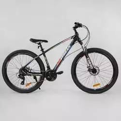 Велосипед Спортивный CORSO «AirStream» 27.5" дюймов 21919 (1) рама алюминиевая 16``, оборудование Shimano 21 скорость, собран на 75
