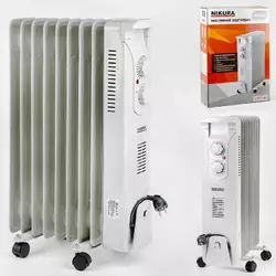 Масляный обогреватель с дуйкой Nikura 56797 (1) 9 секций, мощность 2000 Вт, в коробке Масляный обогреватель с дуйкой Nikura 56797 (1) 9 секций, мощность 2000 Вт, в коробке