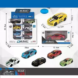 Набір машин QZ 43 I (16/2) ЦІНА ЗА 24 ШТУКИ В БЛОЦІ, 6 видів, "Перегоновий автомобіль", металопластик, інерція Набір машин QZ 43 I (16/2) ЦІНА ЗА 24 ШТУКИ В БЛОЦІ, 6 видів, "Перегоновий автомобіль", металопластик, інерція