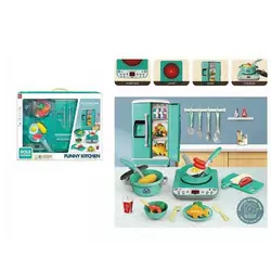 Набір техніки RJ 5810 B (12)  плита підсвічується, звукові ефекти, таймер, холодильник, рухомі дверцята, посуд, муляжі харчових продуктів, у коробці Набір техніки RJ 5810 B (12)  плита підсвічується, звукові ефекти, таймер, холодильник, рухомі дверцята, посуд, муляжі харчових продуктів, у коробці