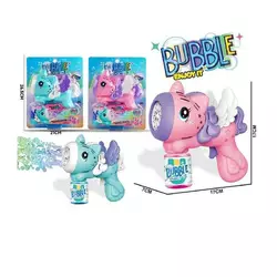 Пістолет з мильними бульбашками 812 A (48/2) 2 кольори, “Єдиноріг”, автоматичний принцип, пляшка мильного розчину, підсвічування, на батарейках, на ли Пістолет з мильними бульбашками 812 A (48/2) 2 кольори, “Єдиноріг”, автоматичний принцип, пляшка мильного розчину, підсвічування, на батарейках, на ли