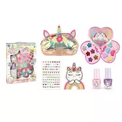 Набір косметики ZR 17 A (48) тіні, глітер, аплікатор, лак для нігтів, наліпки, косметичка, в коробці Набір косметики ZR 17 A (48) тіні, глітер, аплікатор, лак для нігтів, наліпки, косметичка, в коробці