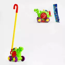 Каталка 0513 (72/2) "Динозаврик", на паличці, з дзвінкими елементами, у пакеті Каталка 0513 (72/2) "Динозаврик", на паличці, з дзвінкими елементами, у пакеті