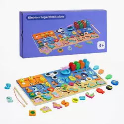Логічна дерев’яна дошка 63983 / MBS 2304 / 6610-А1 (20) цифри, фігури, написи рос. мовою, пальчикові ігри, риболовля, динозаври, в коробці Логічна дерев’яна дошка 63983 / MBS 2304 / 6610-А1 (20) цифри, фігури, написи рос. мовою, пальчикові ігри, риболовля, динозаври, в коробці