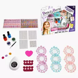 Набір для манікюру 667-16 (48/2) накладні нігті, електрична пилочка, 2 кольори лаків, 2 розділювачі, баф, наліпки, блискітки, в коробці Набір для манікюру 667-16 (48/2) накладні нігті, електрична пилочка, 2 кольори лаків, 2 розділювачі, баф, наліпки, блискітки, в коробці