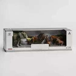 Набор животных Q 9899 D 45 (24/2) "Дикие животные", 5 фигурок животных, в коробке Набор животных Q 9899 D 45 (24/2) "Дикие животные", 5 фигурок животных, в коробке