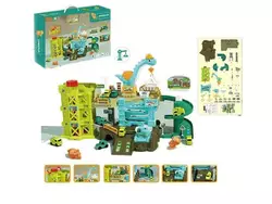 Трек ZX 663 A (16) “Будівельний майданчик”, механічний підйомник,  кран, 4 машинки, 2 ігрові фігурки, в коробці Трек ZX 663 A (16) “Будівельний майданчик”, механічний підйомник,  кран, 4 машинки, 2 ігрові фігурки, в коробці