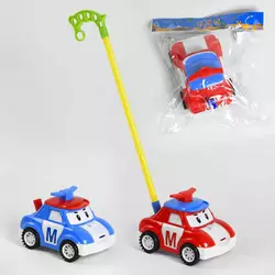Каталка 198-20 (72/2) "Машинка" 2 кольори, на палиці, з пищалкою, в пакеті Каталка 198-20 (72/2) "Машинка" 2 кольори, на палиці, з пищалкою, в пакеті