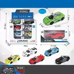 Набір машин QZ 43 J (16/2) ЦІНА ЗА 24 ШТУКИ В БЛОЦІ, 6 видів, "Поліція", металопластик, інерція Набір машин QZ 43 J (16/2) ЦІНА ЗА 24 ШТУКИ В БЛОЦІ, 6 видів, "Поліція", металопластик, інерція