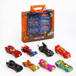 Набір машин 3102-4 (60/2) 8 металопластикових машин, окремі контейнери, в коробці Набір машин 3102-4 (60/2) 8 металопластикових машин, окремі контейнери, в коробці