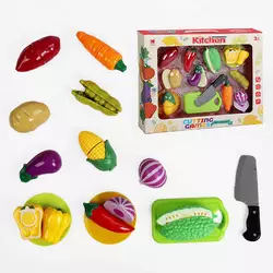 Продукти на липучці 1290 B (18) 12 елементів, кухонний ніж, дошка, в коробці Продукти на липучці 1290 B (18) 12 елементів, кухонний ніж, дошка, в коробці