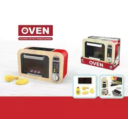 Мікрохвильова піч 818-508 A (18/2) дерев`яна, підсвічування, звуки, муляжі їжі, які змінюють колір, в коробці Мікрохвильова піч 818-508 A (18/2) дерев`яна, підсвічування, звуки, муляжі їжі, які змінюють колір, в коробці