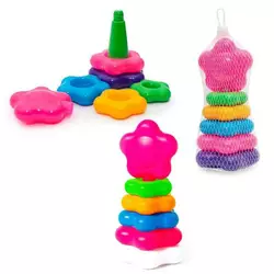 гр Іграшка дитяча Піраміда "Ромашка №1" 019/4 (24) "BAMSIC" гр Іграшка дитяча Піраміда "Ромашка №1" 019/4 (24) "BAMSIC"