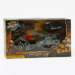 Набір військової техніки G 3109-59 (12)  гелікоптер, танк, моторний човен з запускачем снарядів, 2 фігурки військових, рухомі елементи, в коробці Набір військової техніки G 3109-59 (12)  гелікоптер, танк, моторний човен з запускачем снарядів, 2 фігурки військових, рухомі елементи, в коробці