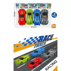 Набір машин 24696 (360/2) 4 штуки, інерційний механізм, в пакеті Набір машин 24696 (360/2) 4 штуки, інерційний механізм, в пакеті